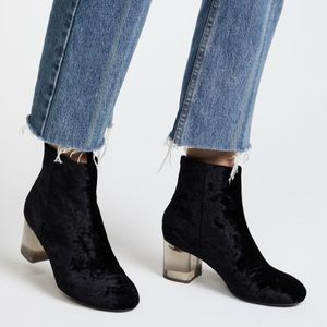 Rag and Bone Black Velvet Drea Bootie - Size 40